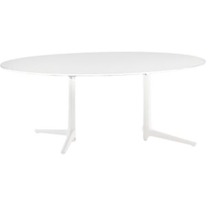 KARTELL table MULTIPLO XL avec plateau oval (Blanc - Aluminium moulé et plateau en verre) - Publicité