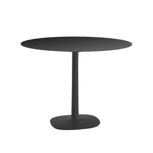 KARTELL table MULTIPLO avec plateau rond Ø 135 cm et grande base carrée (Noir - Aluminium moulé et plateau en verre) - Publicité