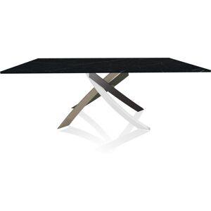 BONTEMPI CASA table avec structure multicolor elegant ARTISTICO 20.01 200x106 cm (Noir Marquina - Plateau en marbre naturel et structure en [...] - Publicité