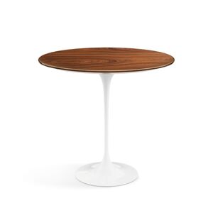 KNOLL table basse ovale TULIP collection Eero Saarinen 57x38 cm (Base blanche / plateau Santos Palissandro - Bois et aluminium)