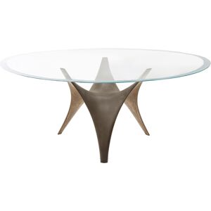 MOLTENI & C table ovale ARC 220 x 140 cm (Bronze - Verre trasparente extraclair et ciment) - Publicité