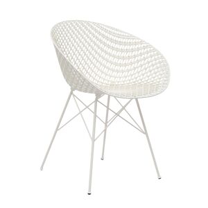 KARTELL chaise pour extérieur SMATRIK (Blanc / Blanc - polycarbonate coloré dans la masse et acier inox verni)