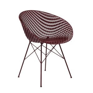 KARTELL chaise pour extérieur SMATRIK (Prune / Prune - polycarbonate coloré dans la masse et acier inox verni)