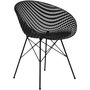 KARTELL chaise pour extérieur SMATRIK (noir / noir - polycarbonate coloré dans la masse et acier inox verni)