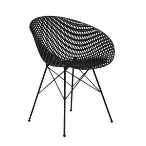 KARTELL chaise pour extérieur SMATRIK (noir / noir - polycarbonate coloré dans la masse et acier inox verni) - Publicité
