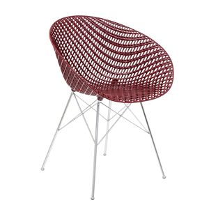 KARTELL chaise SMATRIK (Prune / Chrome - polycarbonate coloré dans la masse et acier) - Publicité