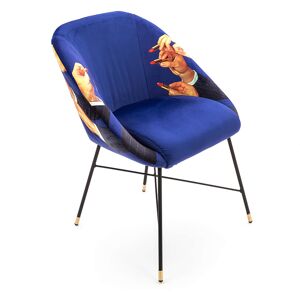 SELETTI chaise rembourrée TOILETPAPER PADDED CHAIR (Lipsticks - Tissu en polyester, Structure en bois, polyuréthane et métal)