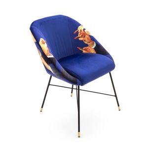 Chaise rembourrée TOILETPAPER PADDED CHAIR (Lipsticks - Tissu en polyester, Structure en bois, polyuréthane et métal)