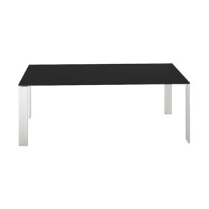 KARTELL table FOUR SOFT TOUCH 190x79xH72 cm (Plateau noir - Pieds blancs - Plateau en laminé soft touch anti-rayures et pieds en acier verni) - Publicité