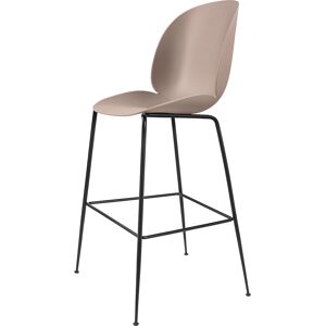 GUBI tabouret BEETLE BAR CHAIR base noire (Sweet pink - polypropylene et acier)