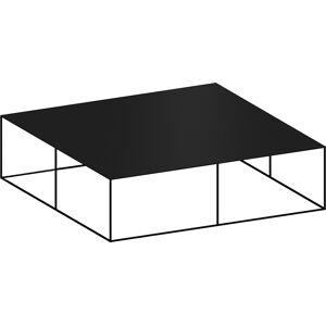 ZEUS table basse carré SLIM IRONY LOW TABLE (L 124 cm - métal verni noir cuivré sablé)