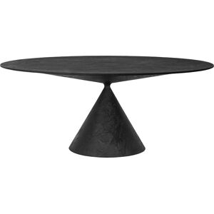 DESALTO table ronde CLAY (Ø 160 cm / Pierre lavique - Base en polyurethane / Plateau MDF avec revetement)