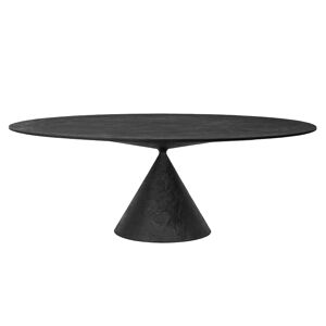 DESALTO table ronde CLAY (Ø 180 cm / Pierre lavique - Base en polyurethane / Plateau MDF avec revetement)