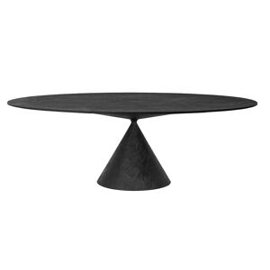 DESALTO table oval CLAY (120x218 cm / Pierre de lave - Base en polyurethane / Plateau MDF avec revetement)