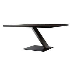 DESALTO table carré ELEMENT 148 x 148 cm (Laqué noir opaque - Base en acier / Plateau en métal) - Publicité
