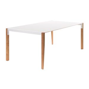 HORM table rectangulaire TANGO avec plateau en Fenix blanc (190 x 90 cm chêne naturel - Bois massift et Fenix) - Publicité
