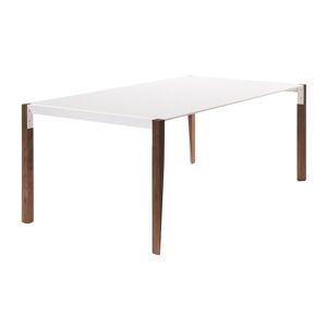 HORM table rectangulaire TANGO avec plateau en Fenix blanc (190 x 90 cm noyer canaletto - Bois massift et Fenix) - Publicité