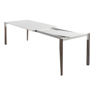 HORM table extensible à rallonge rectangulaire TANGO avec plateau en Fenix blanc (190 x 90 cm noyer canaletto - Bois massift et Fenix) - Publicité