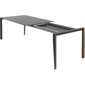 HORM table extensible à rallonge rectangulaire TANGO avec plateau en Fenix noir (190 x 90 cm noyer canaletto - Bois massift et Fenix) - Publicité