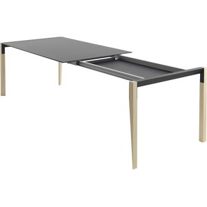 HORM table extensible à rallonge rectangulaire TANGO avec plateau en Fenix noir (190 x 90 cm chêne naturel - Bois massift et Fenix) - Publicité