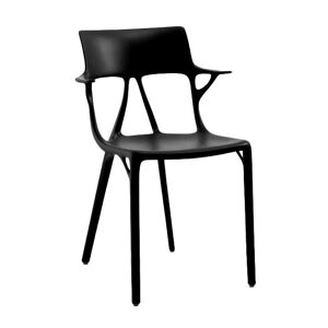 KARTELL set de 2 chaises avec accoudoirs AI - THE FIRST CHAIR CREATED BY A.I. (Noir - Polymère thermoplastique recyclé à 100%) - Publicité