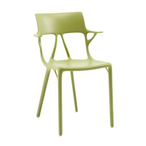 KARTELL set de 2 chaises avec accoudoirs AI - THE FIRST CHAIR CREATED BY A.I. (Vert - Polymère thermoplastique recyclé à 100%) - Publicité