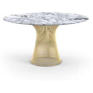 KNOLL table ronde PLATNER Ø 135 cm (Or 18k / Arabescato - Métal / marbre)