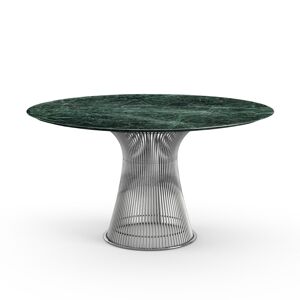 KNOLL table ronde PLATNER Ø 135 cm (Nickel / Vert Alpi - Métal / marbre) - Publicité