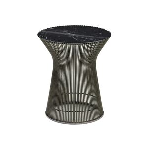 KNOLL table basse ronde PLATNER Ø 40 x H 46 cm (Bronze / Noir Marquina - Métal / marbre) - Publicité