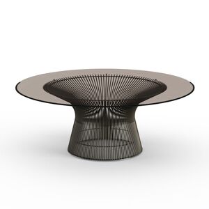 KNOLL table basse ronde PLATNER Ø 107 x H 38,5 cm (Bronze / Bronze - Métal / Cristal) - Publicité