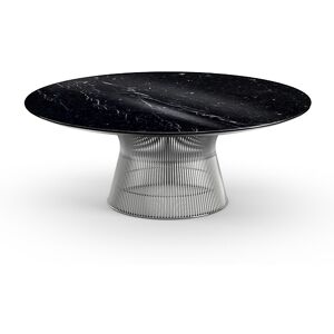 KNOLL table basse ronde PLATNER Ø 107 x H 38,5 cm (Nickel / Noir Marquina - Métal / marbre) - Publicité