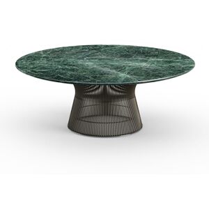 KNOLL table basse ronde PLATNER Ø 107 x H 38,5 cm (Bronze / Vert Alpi - Métal / marbre) - Publicité