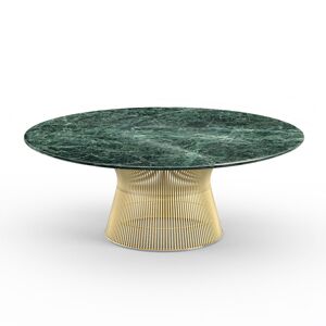 KNOLL table basse ronde PLATNER Ø 107 x H 38,5 cm (Or 18k / Vert Alpi - Métal / marbre) - Publicité