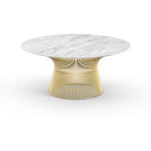 KNOLL table basse ronde PLATNER Ø 91,5 x H 38,5 cm (Or 18k / Statuarietto - Métal / marbre) - Publicité