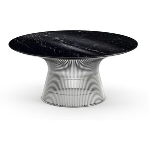 KNOLL table basse ronde PLATNER Ø 91,5 x H 38,5 cm (Nickel / Noir Marquina - Métal / marbre) - Publicité