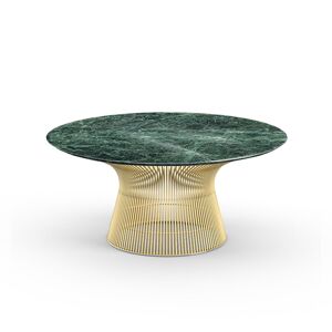 KNOLL table basse ronde PLATNER Ø 91,5 x H 38,5 cm (Or 18k / Vert Alpi - Métal / marbre) - Publicité