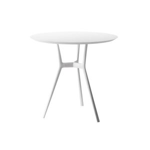 TRIBÙ table bistrot Ø 80 cm d'exterieur BRANCH (Blanc - Aluminium)