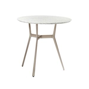 TRIBÙ table bistrot Ø 80 cm d'exterieur BRANCH (Lin - Aluminium)