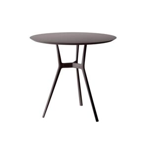 TRIBÙ table bistrot Ø 80 cm d'exterieur BRANCH (Wenge - Aluminium)