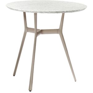 TRIBÙ table bistrot Ø 80 cm d'exterieur BRANCH (Lin - Aluminium et granit)