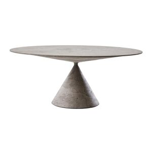 DESALTO table ronde CLAY (Ø 160 cm / Pierre tuffeaux - Base en polyurethane / Plateau MDF avec revetement)