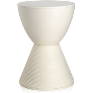 KARTELL tabouret table basse PRINCE AHA (Blanc ciré - Polypropylène coloré dans la masse)