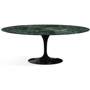 KNOLL table ovale TULIP collection Eero Saarinen 198x121 cm (Base noire / plateau en Verde Alpi - marbre et aluminium) - Publicité