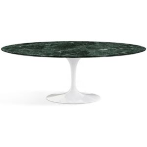 KNOLL table ovale TULIP collection Eero Saarinen 244x137 cm (Base blanche / plateau Verde Alpi satin - marbre et aluminium) - Publicité