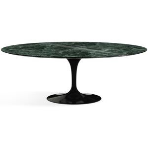 KNOLL table ovale TULIP collection Eero Saarinen 244x137 cm (Base noire / plateau en Verde Alpi - marbre et aluminium)