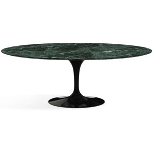 KNOLL table ovale TULIP collection Eero Saarinen 244x137 cm (Base noire / plateau Verde Alpi satin - marbre et aluminium)