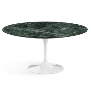 KNOLL table ronde TULIP Ø 152 cm collection Eero Saarinen (Base blanche / plateau en Verde Alpi - marbre et aluminium)