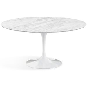 KNOLL table ronde TULIP Ø 152 cm collection Eero Saarinen (Base blanche / plateau Statuarietto satin - marbre et aluminium)