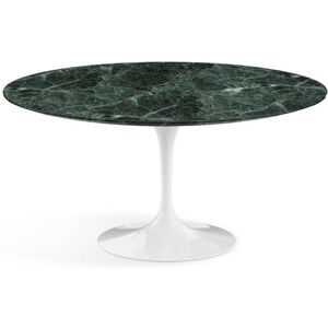 KNOLL table ronde TULIP Ø 152 cm collection Eero Saarinen (Base blanche / plateau Verde Alpi satin - marbre et aluminium) - Publicité