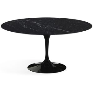 KNOLL table ronde TULIP Ø 152 cm collection Eero Saarinen (Base noire / plateau Noir Marquin satiné - marbre et aluminium)